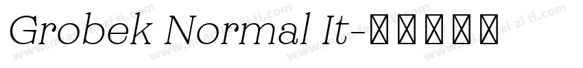 Grobek Normal It字体转换